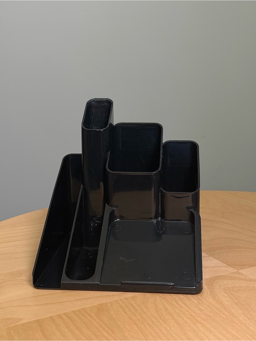Black Acrylic c1985 Newell Office Notepad Stationary Tabletop Organizer MCM